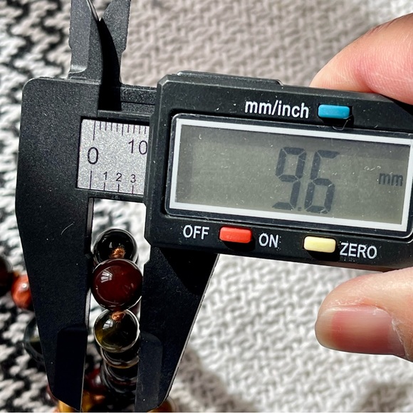 NATURAL TIGERS EYE | Multicolored Gemstones Tigers Eye Round Beaded Necklace 33” - Picture 14 of 15